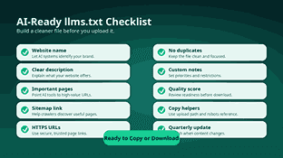AI-ready llms.txt checklist for websites
