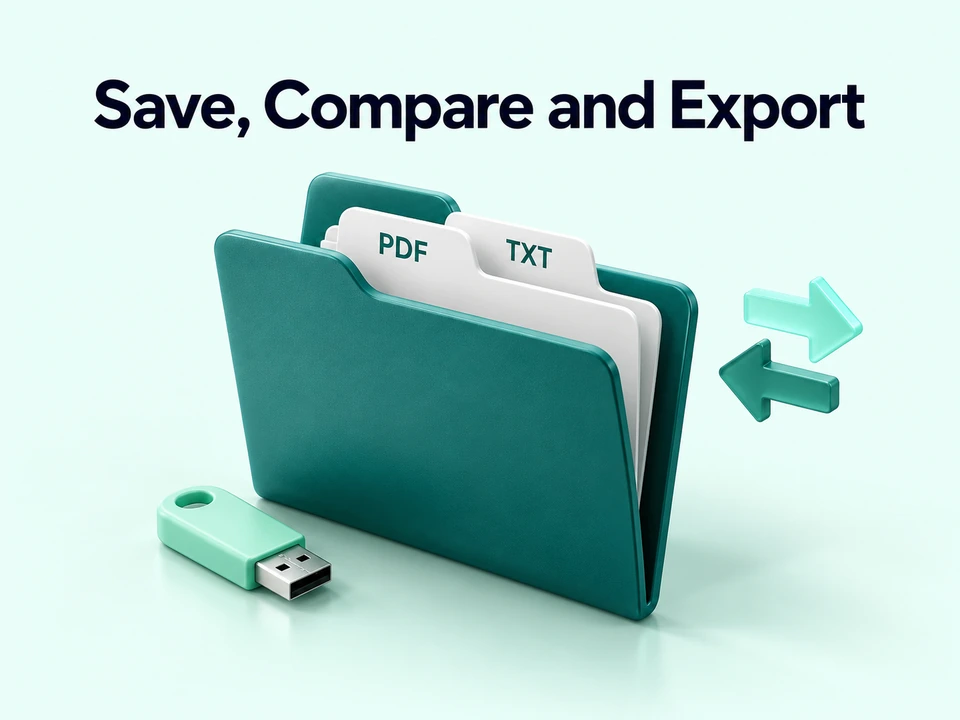 Archive folder with PDF and TXT tabs for saved electricity estimates